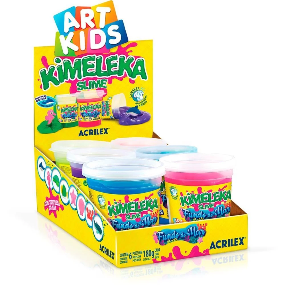 Slime Kimeleka Fundo Do Mar 180G (S) Acrilex (Cx.c/06) - imagem 3