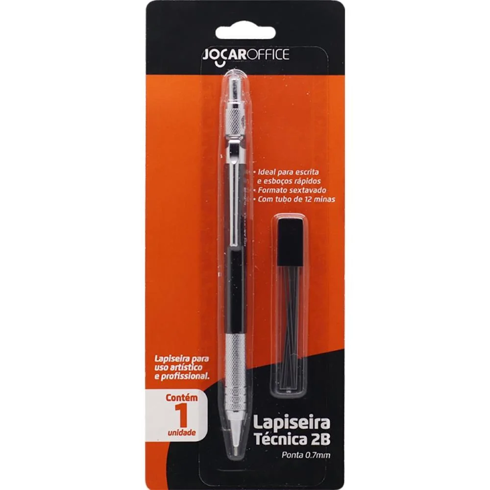 Lapiseira 0.7Mm Jocar Tecnica Metal C/Grafite Leonora (Blister) - imagem 2