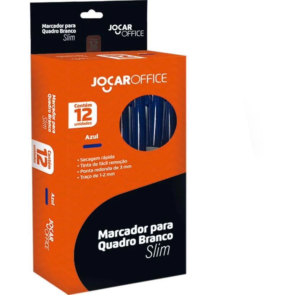 Pincel Quadro Branco Jocar Slim Azul Leonora (Cx.c/12) - imagem 2