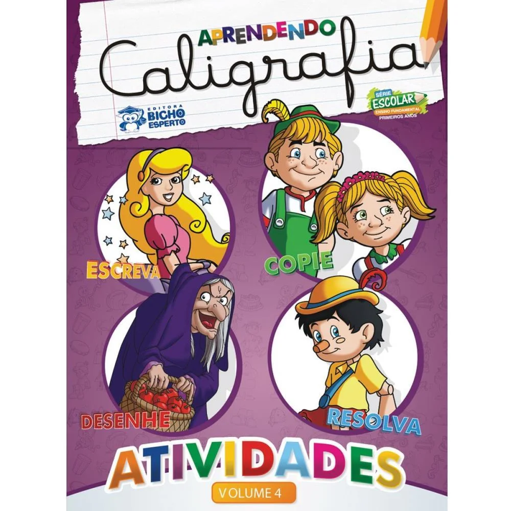 Livro Caligrafia Aprendendo Caligrafia 4 Titulo Bicho Esperto (Pct.c/04) - imagem 2