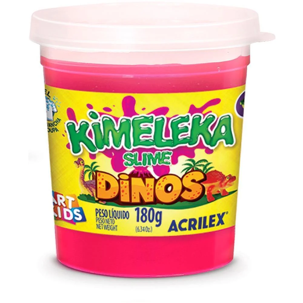 Slime Kimeleka Dinos 180G Sortido Acrilex (Cx.c/06) - imagem 4