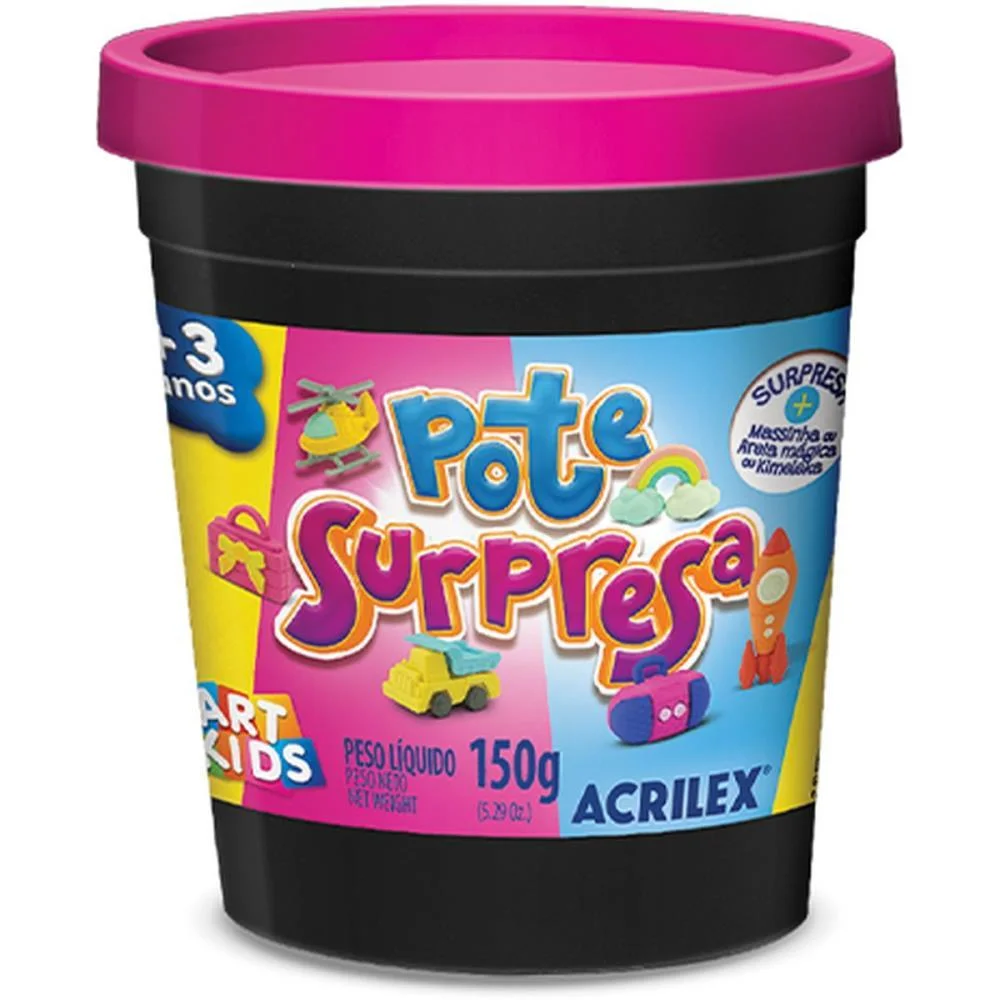 Slime Pote Surpresa 150G Sortidos Acrilex (Cx.c/06) - imagem 4