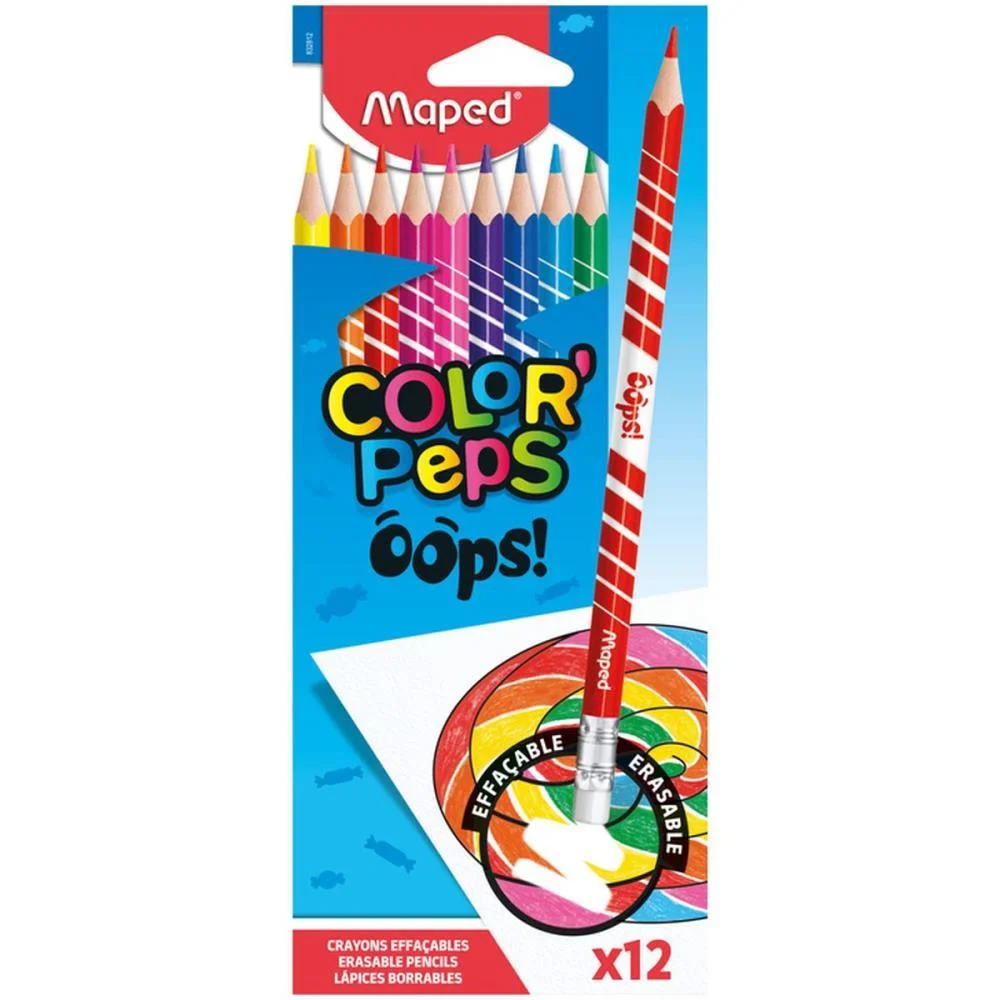 Lapis De Cor Triangular Color Peps Apagavel 12Cores Maped (Estojo) - imagem 2
