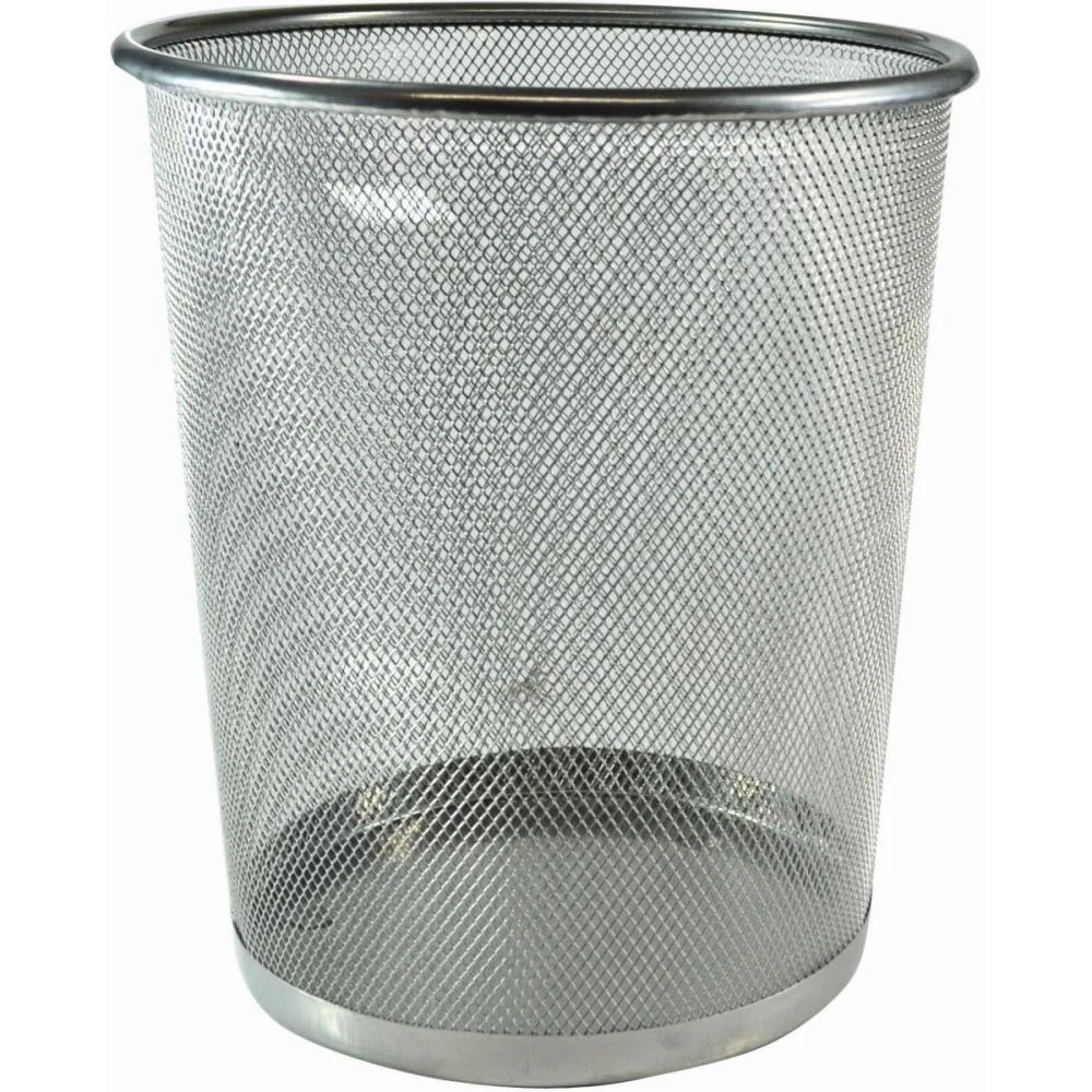 Lixeira Para Escritorio Aramado 8,5L Prata Kit (Unidade) - imagem 2