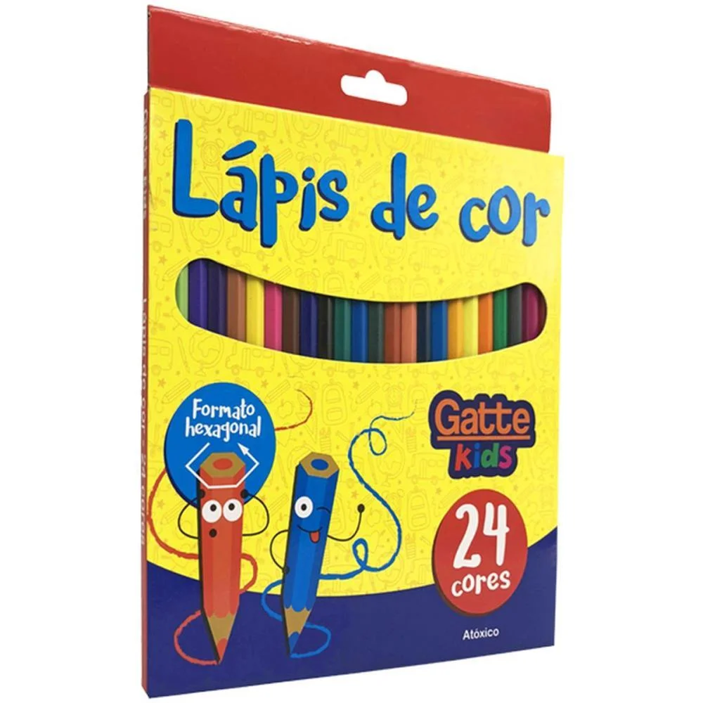 Lapis De Cor Sextavado 24 Cores Make+ (Pct.c/06) - imagem 3