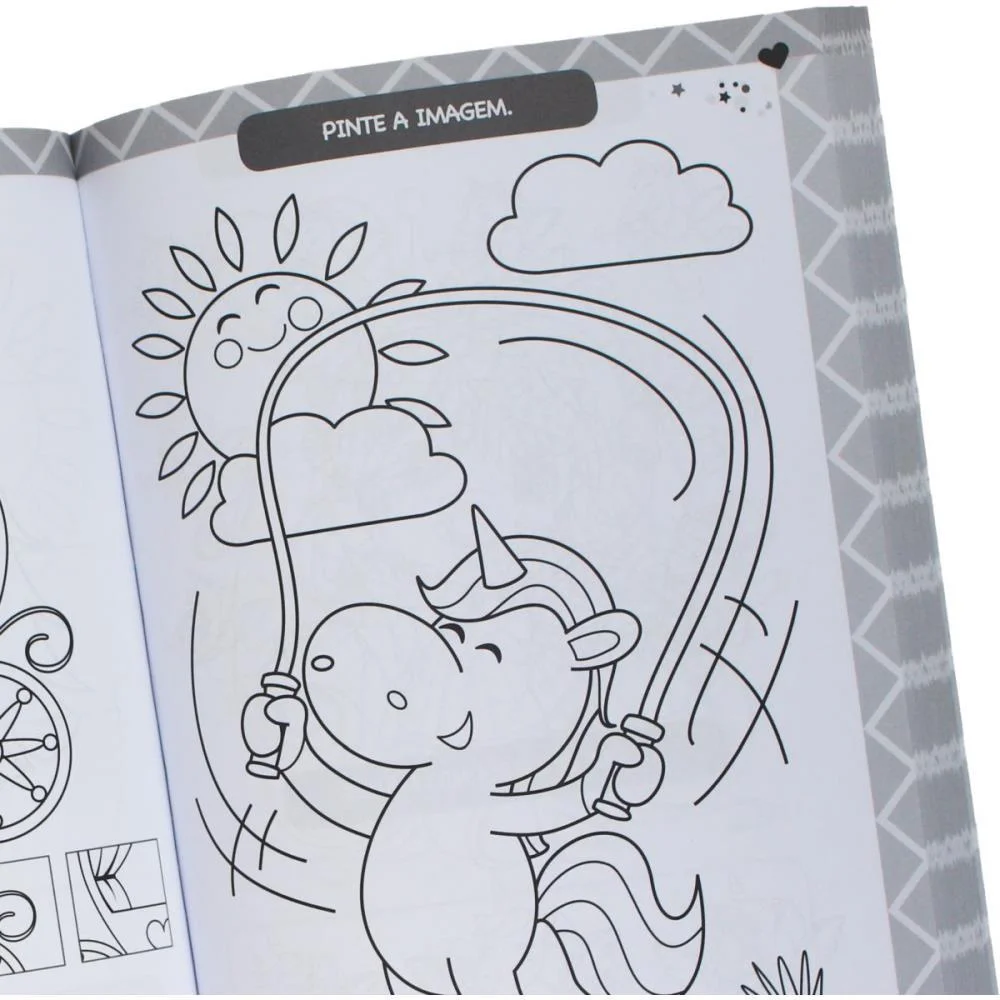Livro Infantil Colorir 365 Atividades Unicornios 288P Magic Kids (Unidade) - imagem 3