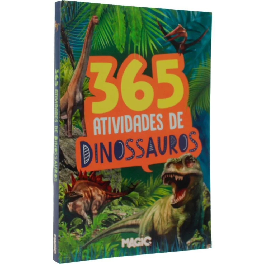 Livro Infantil Colorir 365 Atividades Dinossauros 288 Magic Kids (Unidade) - imagem 6