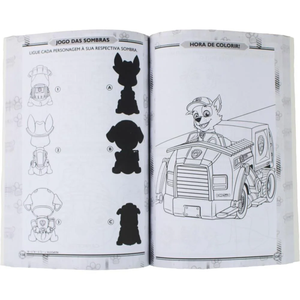 Livro Infantil Colorir 365 Atividades Patrulha Canina Magic Kids (Unidade) - imagem 4