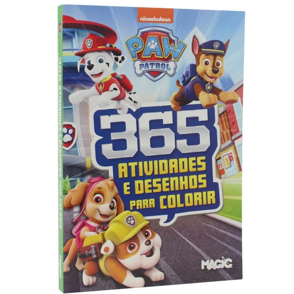 Livro Infantil Colorir 365 Atividades Patrulha Canina Magic Kids (Unidade) - imagem 5