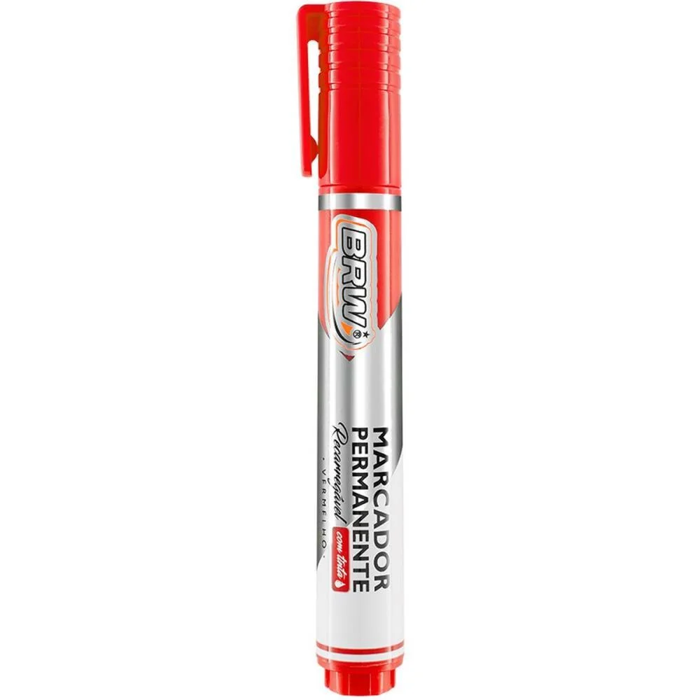 Pincel Marcador Permanente Linha Prime Recarregavel Vm. Brw (Cx.c/12) - imagem 4