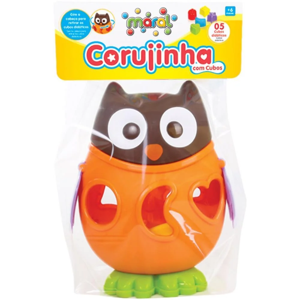 Brinquedo Educativo Corujinha Com Cubos Maral (Unidade) - imagem 5