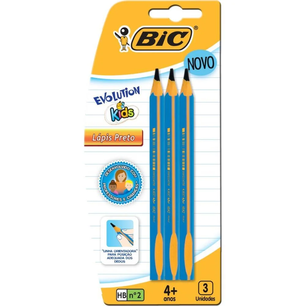 Lapis Preto Jumbo Bic Kids Jumbo Triangular Bic (Bl.c/03) - imagem 2