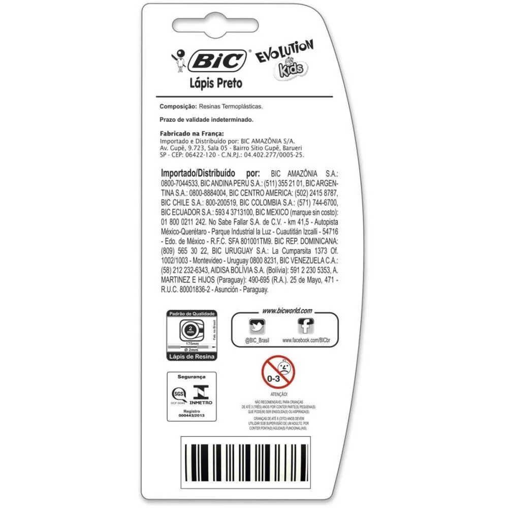 Lapis Preto Jumbo Bic Kids Jumbo Triangular Bic (Bl.c/03) - imagem 4
