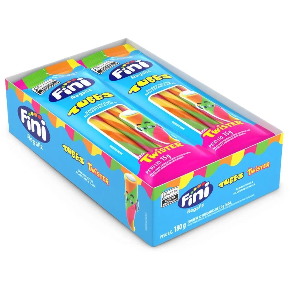 Doce Tubes Twister 15G. Fini (Dp.c/12) - imagem 3