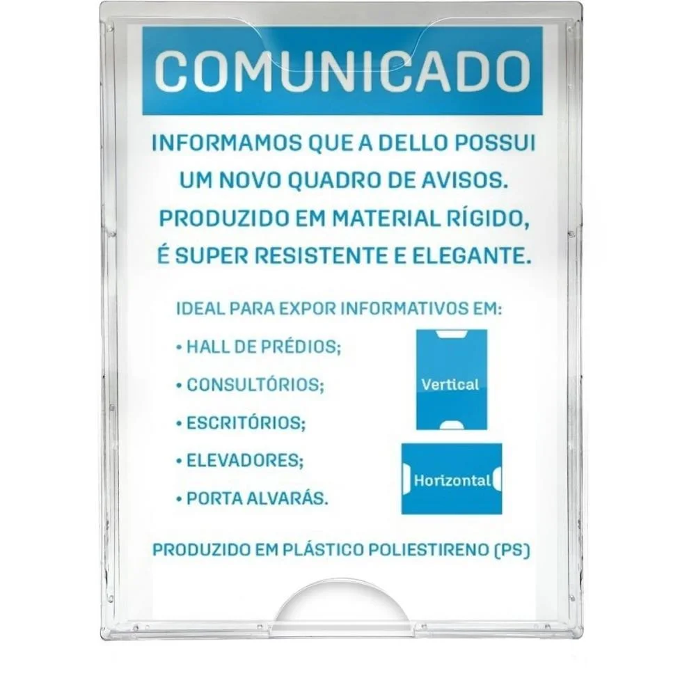 Quadro Multiuso A4 Cristal Rigido Dello (Unidade) - imagem 4