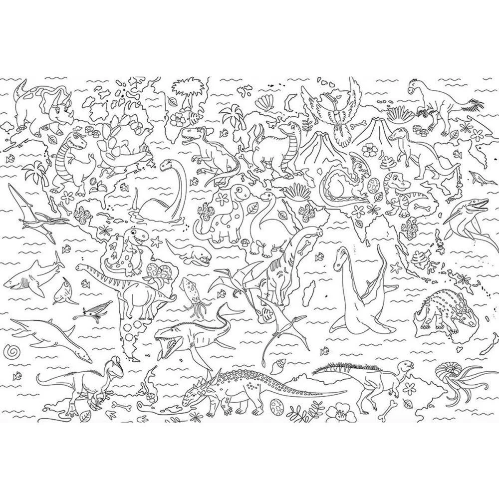 Livro Infantil Colorir Livro Tapete- Dinos 16Pg Todolivro (Unidade) - imagem 4