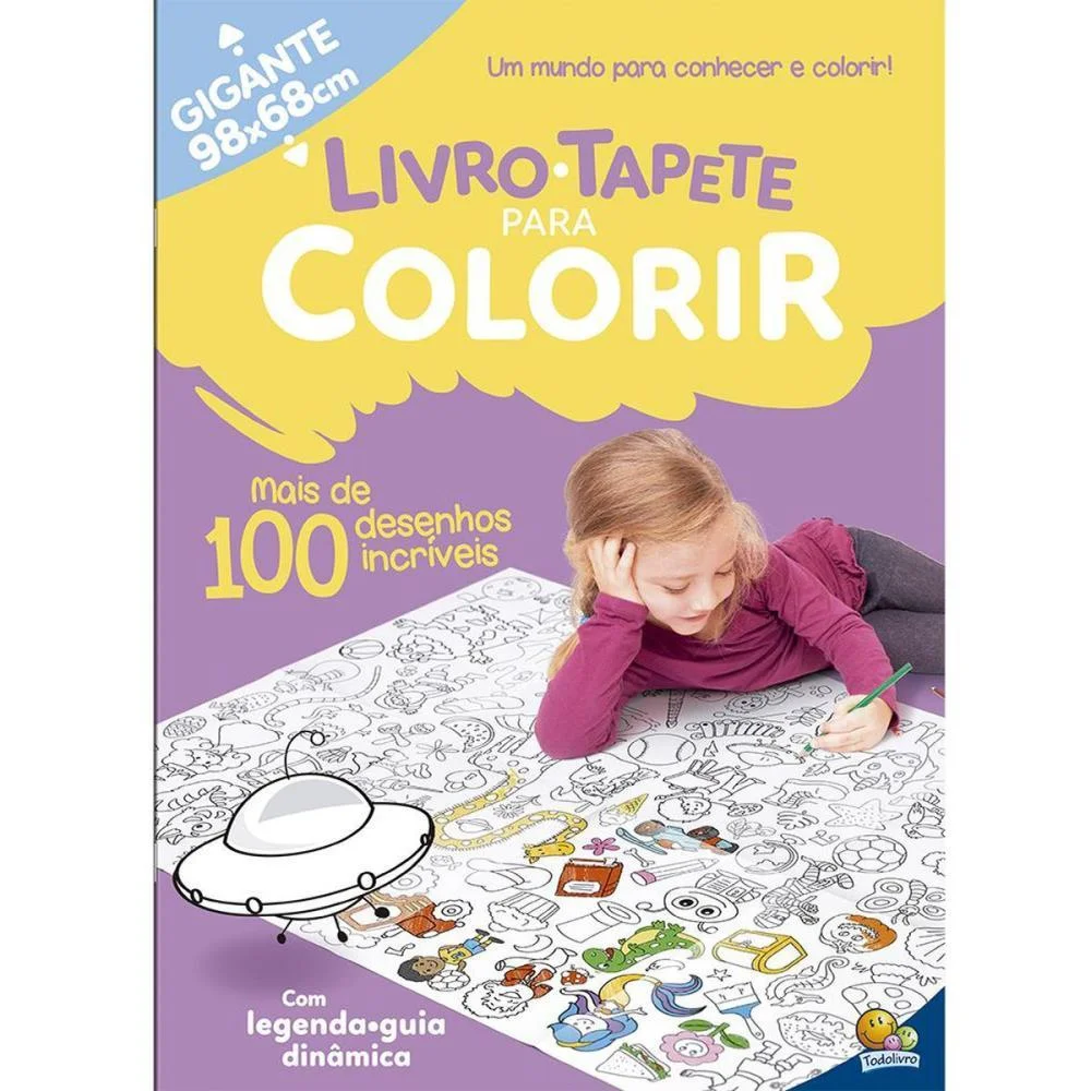 Livro Infantil Colorir Livro Tapete- +100 Desenhos 16 Todolivro (Unidade) - imagem 2