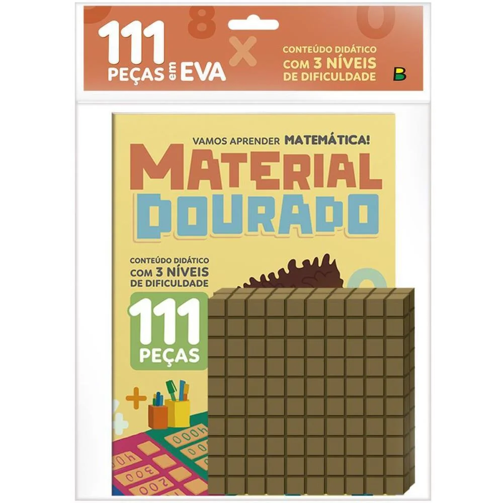 Material Dourado Aprenda Em Casa Eva C/111 Pcs Todolivro - imagem 3