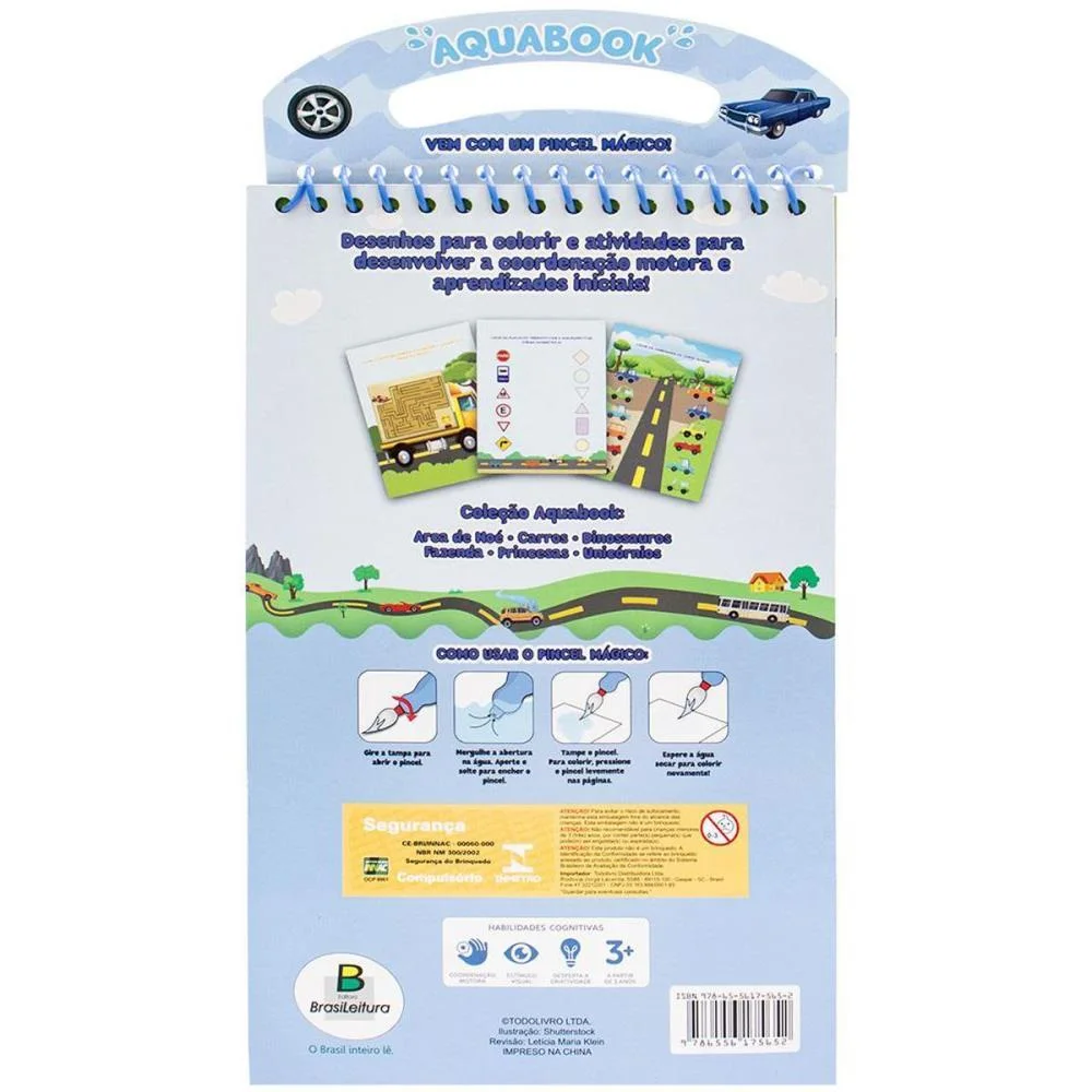 Livro Aquabook Carros 27,6X13,6Cm 10Pag Todolivro (Unidade) - imagem 4