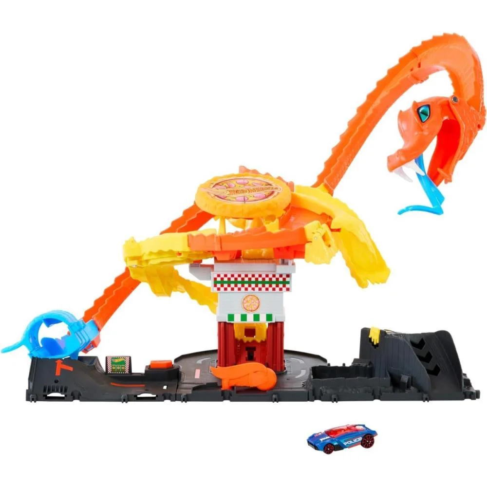 Hot Wheels Pista City Ataque De Cobra Vs Pizzaria Mattel (Unidade) - imagem 3