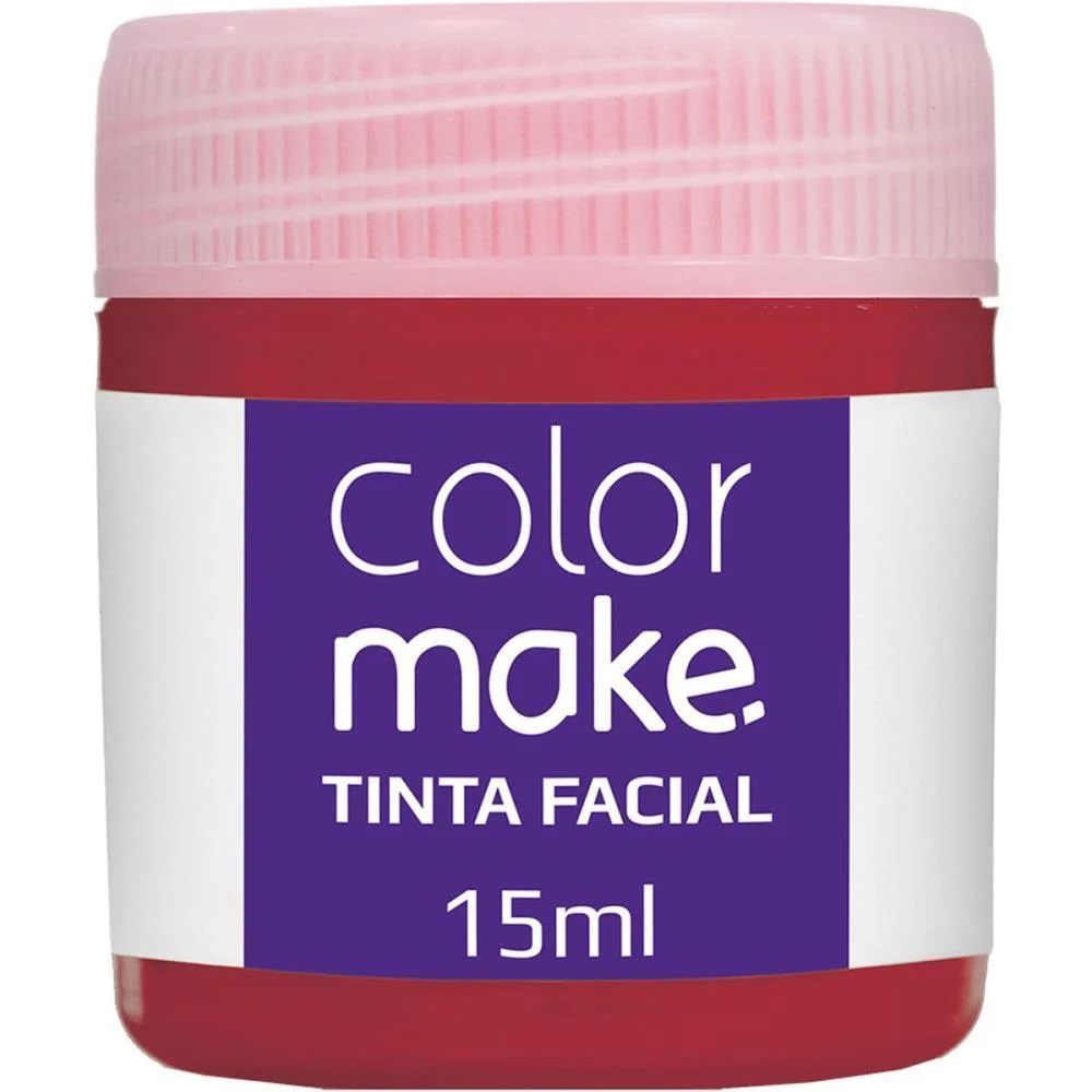 Pintura Facial Liquida 15Ml Vermelha Colormake (Dp.c/12) - imagem 2