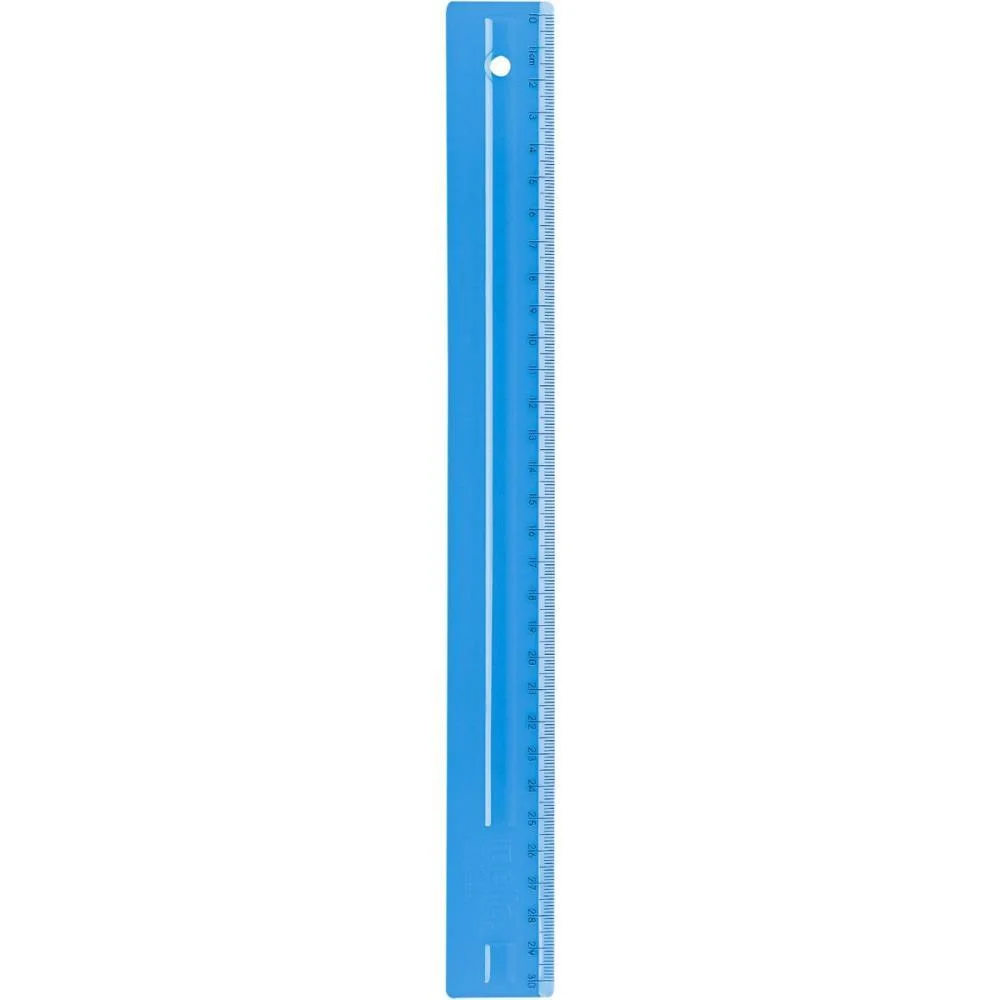 Regua De Poliestireno Full Color 30Cm Azul Dello (Pct.c/24) - imagem 2
