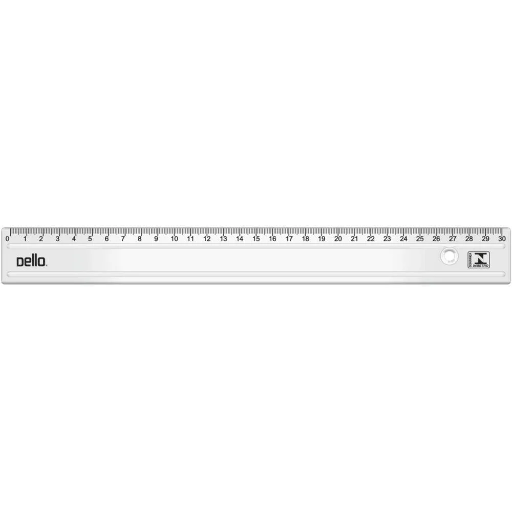 Regua De Poliestireno Cristal 30Cm Dello (Pct.c/10) - imagem 3