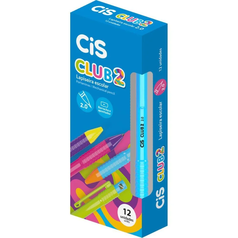 Lapiseira 2.0Mm Cis Club 2.0 - 4 Cores Sortida Sertic (Cx.c/12) - imagem 2