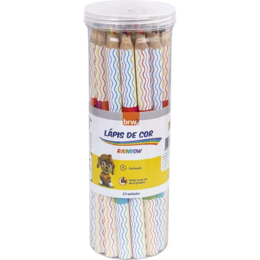 Lapis De Cor Sextavado Rainbow Big Graf. 12Cores Sort Brw (Pote-24) - imagem 3