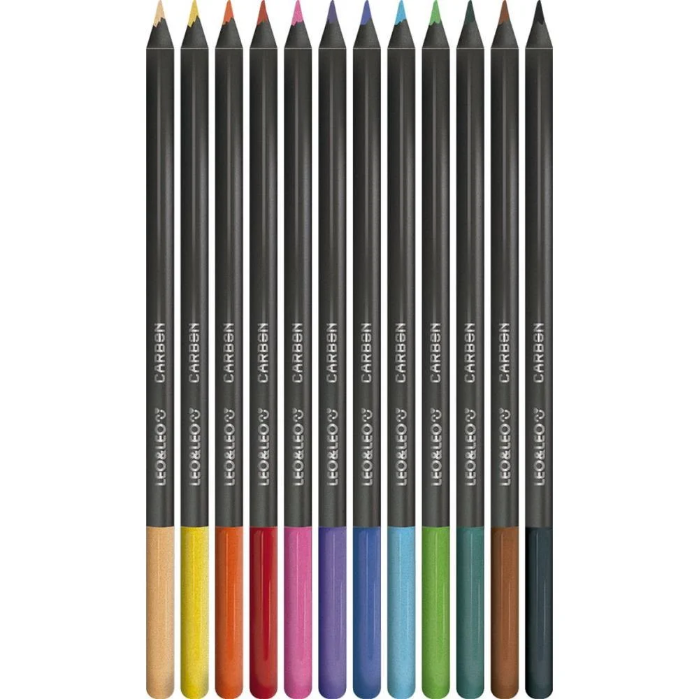Lapis De Cor Redondo Carbon Line 12 Cores Leonora (Pct.c/06) - imagem 4