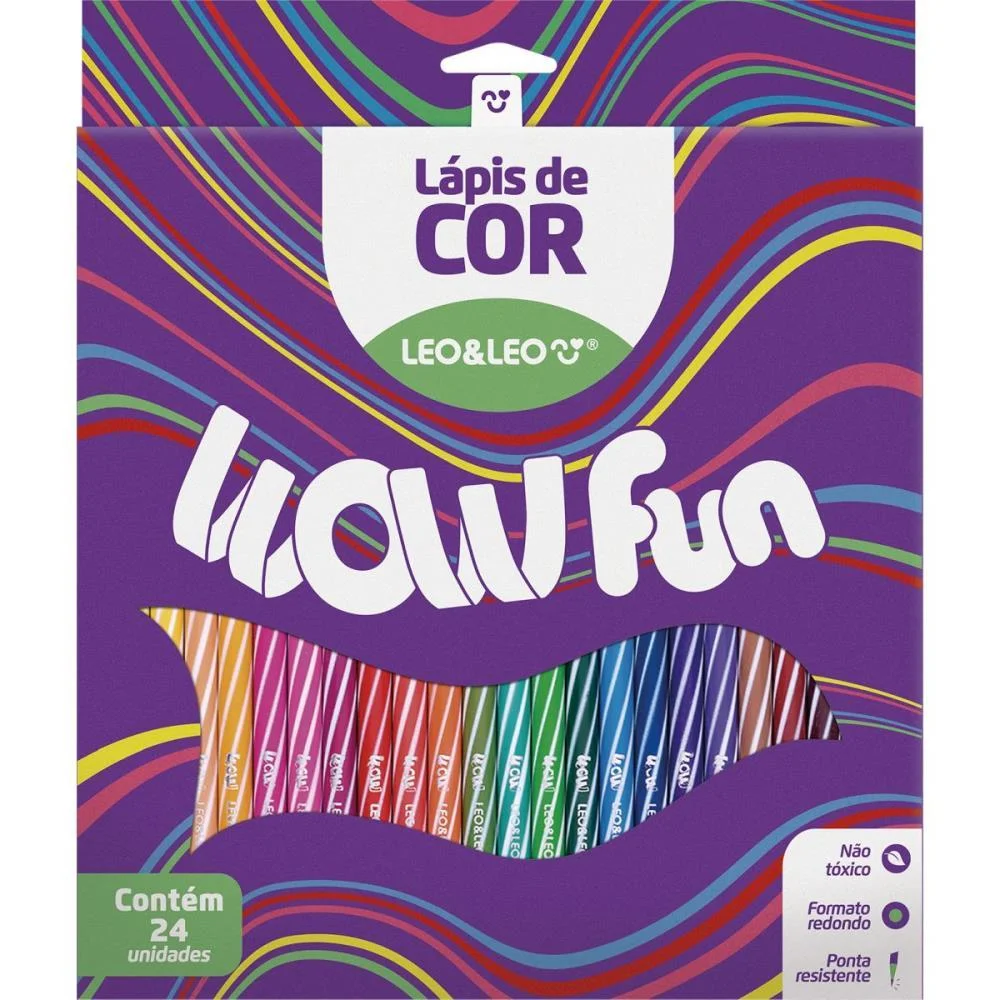 Lapis De Cor Redondo Wow Fun 24Cores Leonora (Pct.c/06) - imagem 3