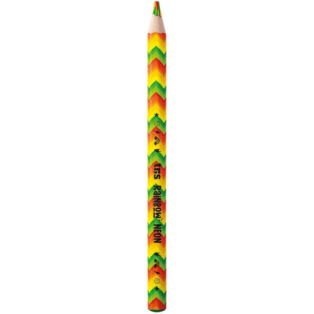 Lapis De Cor Jumbo Tris Rainbow Neon Summit (Pote-24) - imagem 4
