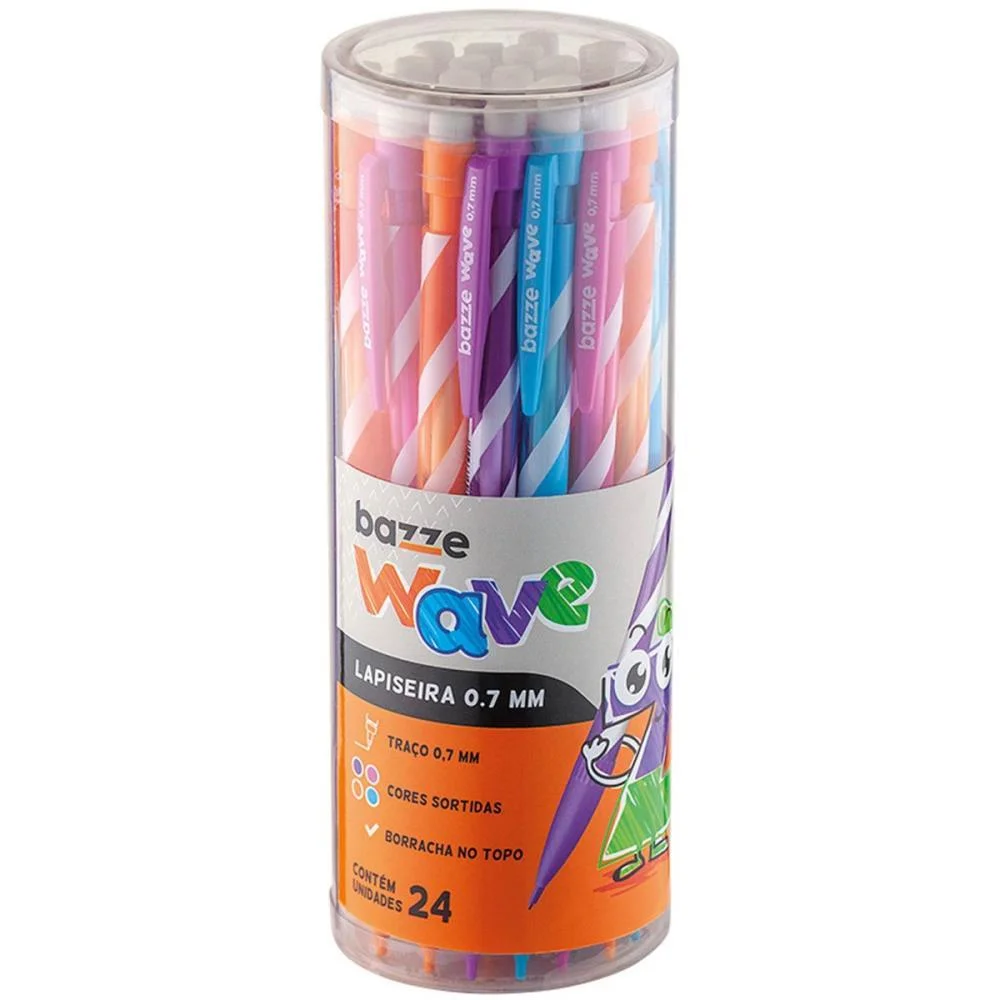 Lapiseira 0.7Mm Bazze Wave 4 Cores Summit (Pote-24) - imagem 3