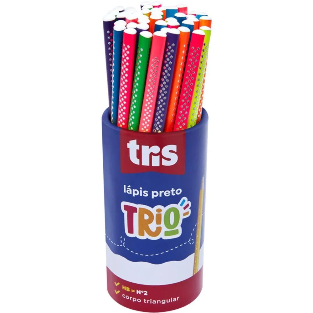 Lapis Preto Triangular Tris Trio Neon Summit (Pote-48) - imagem 3