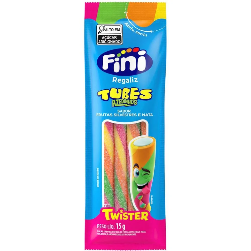Doce Tubes Twister Azedinho 15G. Fini (Dp.c/12) - imagem 4