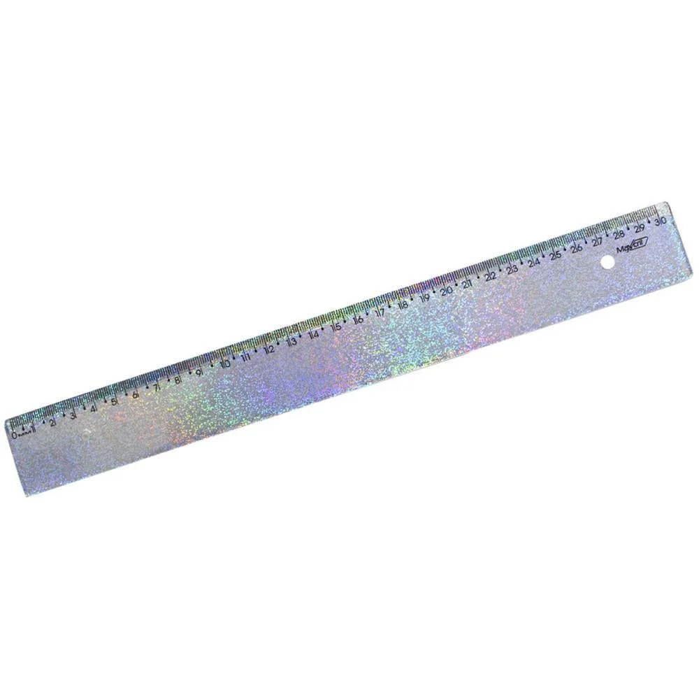 Regua De Poliestireno New Line Holog.glitter 30Cm Maxcril (Pct.c/10) - imagem 2