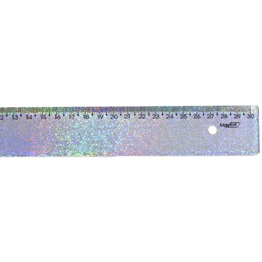Regua De Poliestireno New Line Holog.glitter 30Cm Maxcril (Pct.c/10) - imagem 4