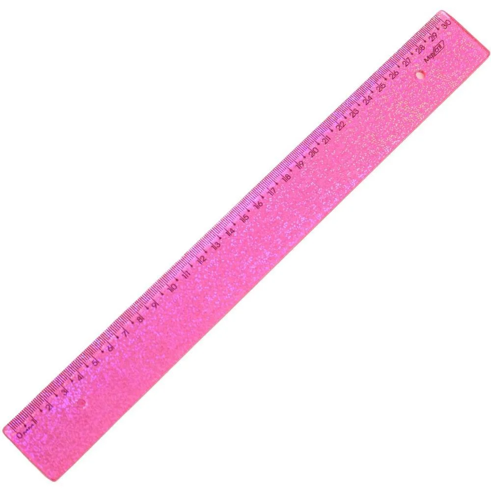 Regua De Poliestireno New Line Holog.glitter Rs 30Cm Maxcril (Pct.c/10) - imagem 3