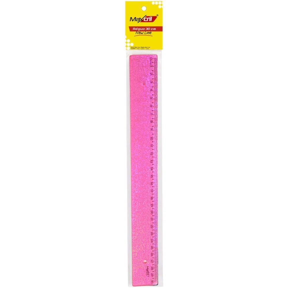 Regua De Poliestireno New Line Holog.glitter Rs 30Cm Maxcril (Pct.c/10) - imagem 6