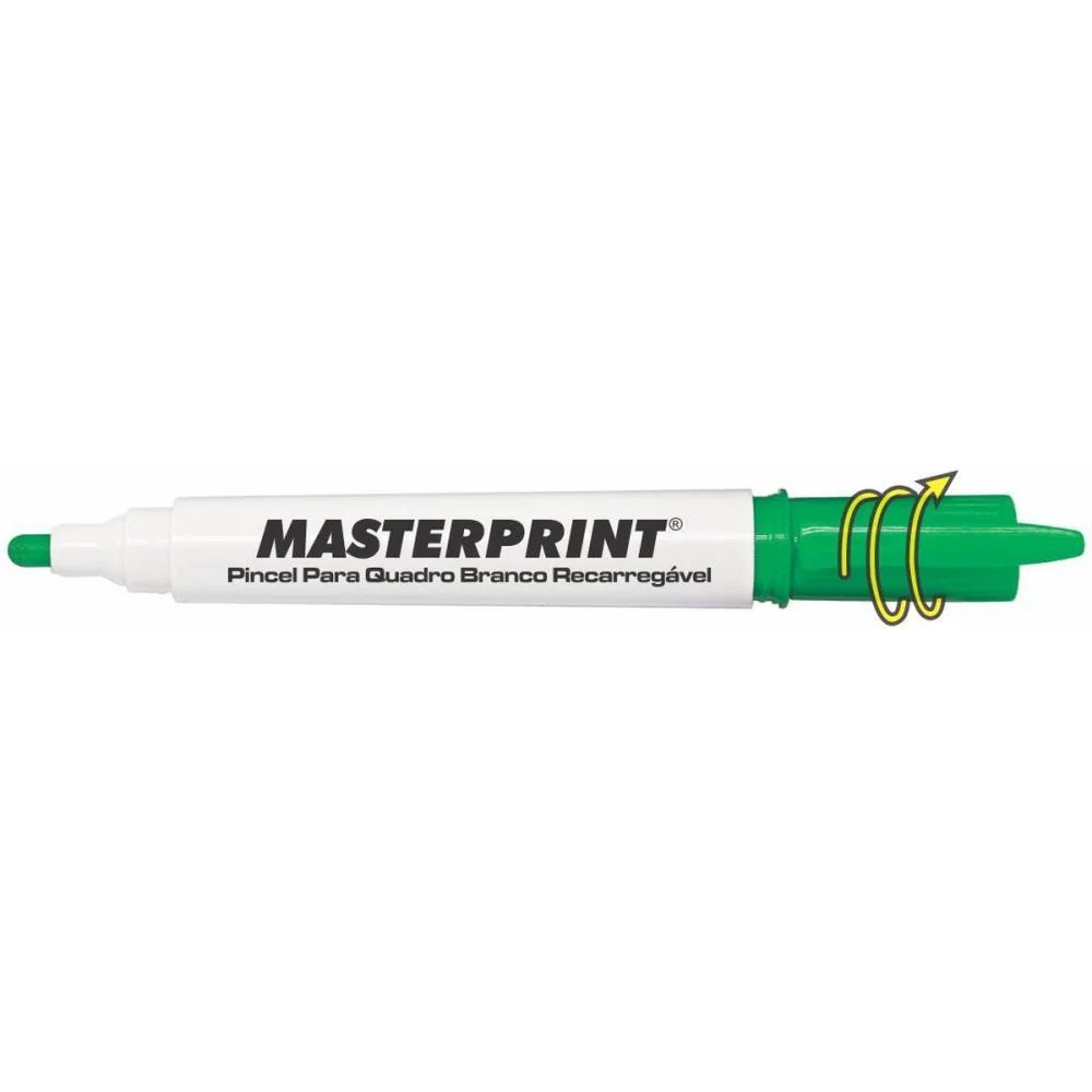 Pincel Quadro Branco Mp 619 Verde Recarregavel Masterprint (Cx.c/12) - imagem 2
