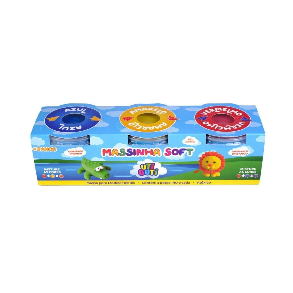 Massa Para Modelar Utiguti Pote 140G Kit C/3Cores Canson (Kit) - imagem 2