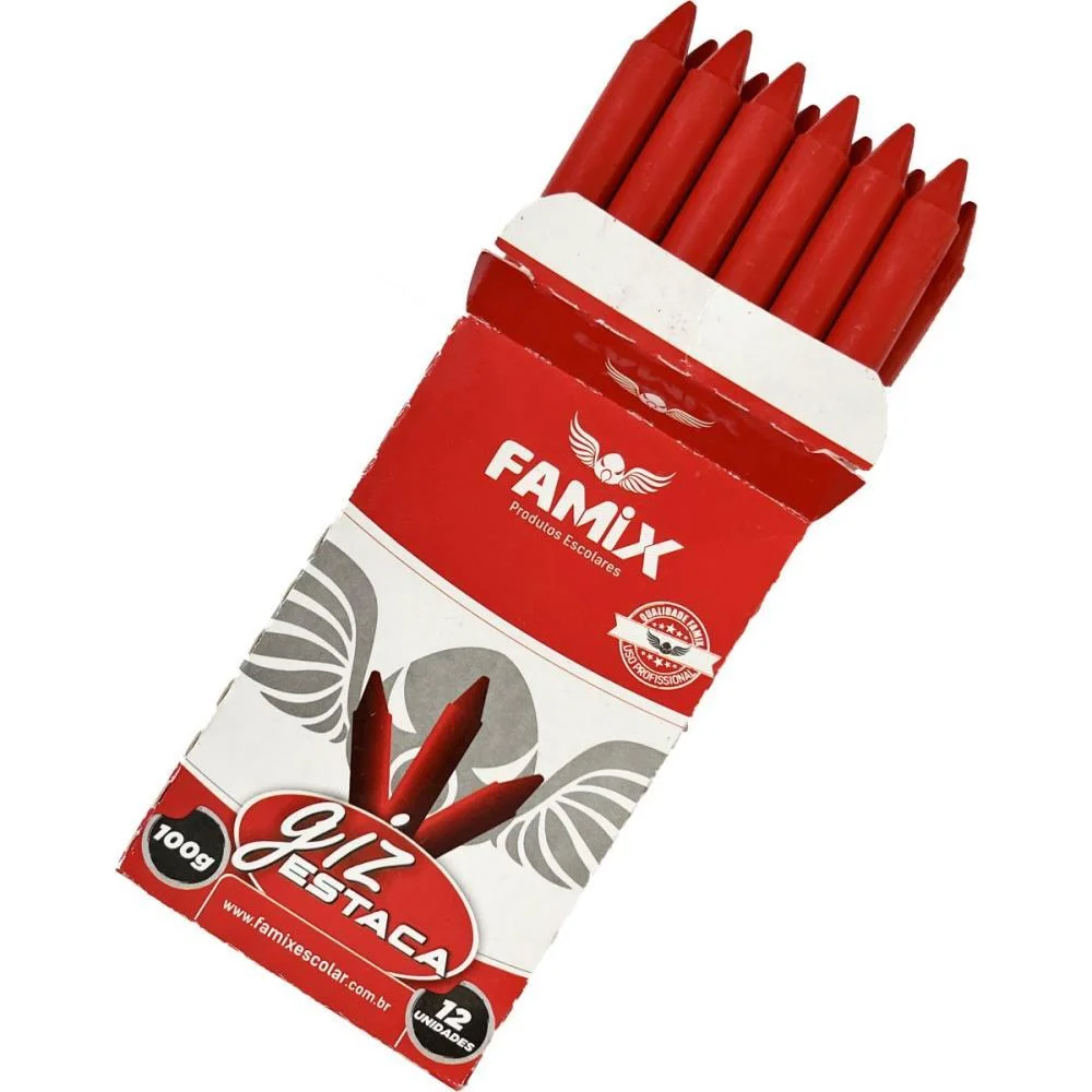 Lapis Estaca Vermelho 100G Famix (Duzia) - imagem 2