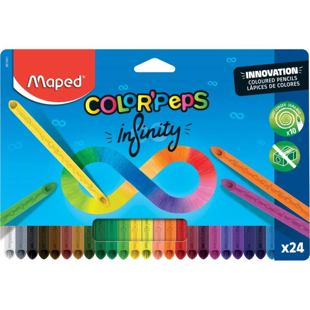 Lapis De Cor Redondo Color Peps Infinity 24 Cores Maped (Pct.c/06) - imagem 2