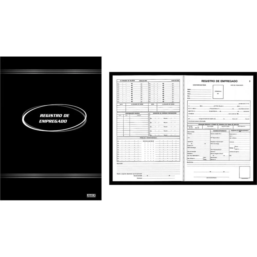 Livro Registro Empregado 50Fls.22X32 Animativa (Pct.c/10) - imagem 3