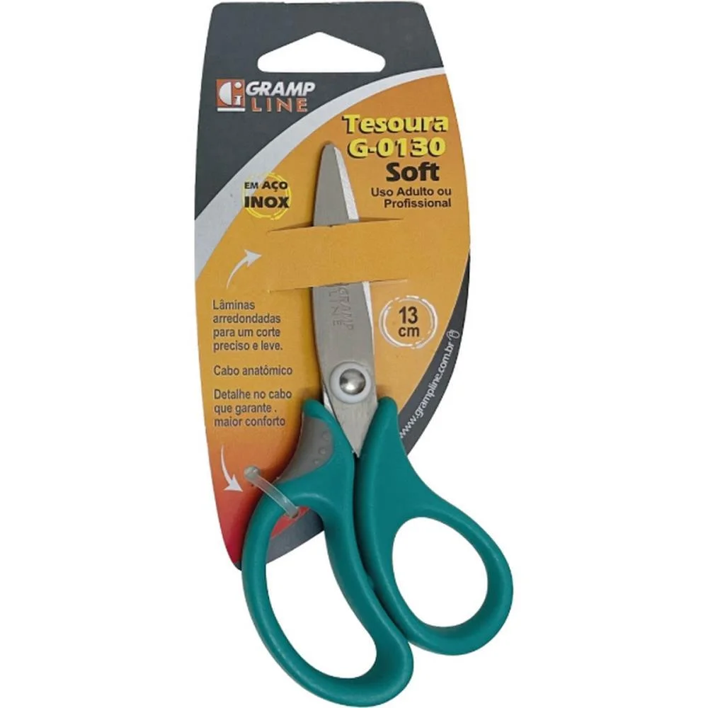 Tesoura Escolar Curva P/Eva G-0130 Cores (S) Gramp Line (Unidade) - imagem 11
