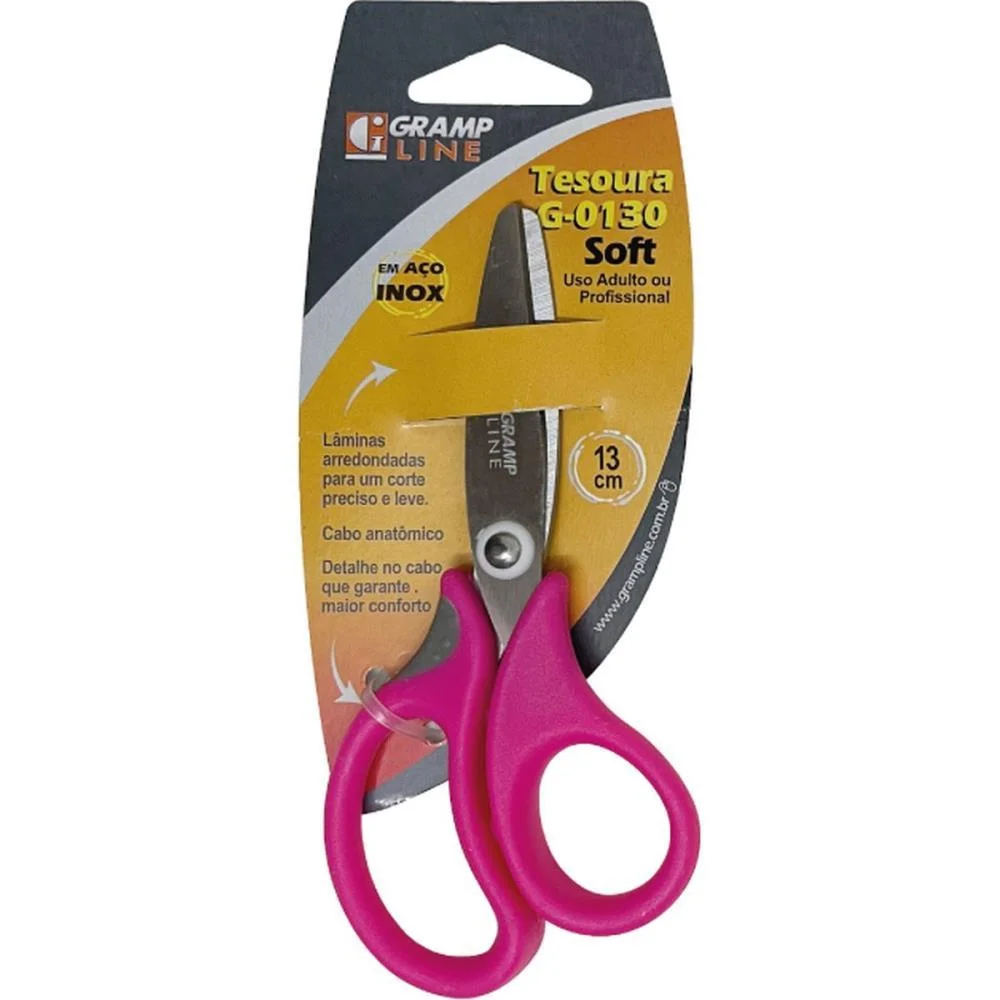Tesoura Escolar Curva P/Eva G-0130 Cores (S) Gramp Line (Unidade) - imagem 10