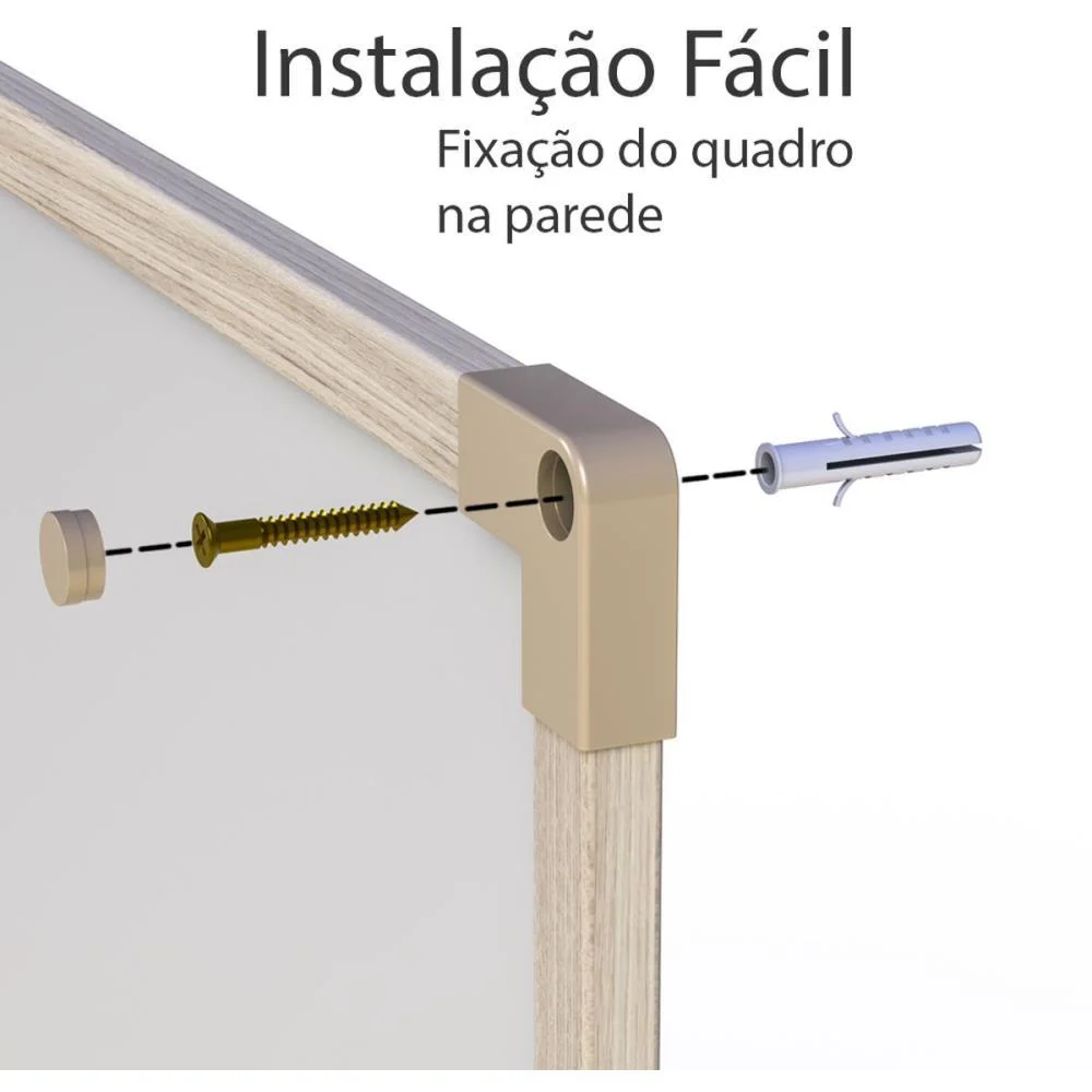 Quadro Branco Moldura Madeira 030X040Cm Uv Mdf Soft Stalo (Pct.c/02) - imagem 4