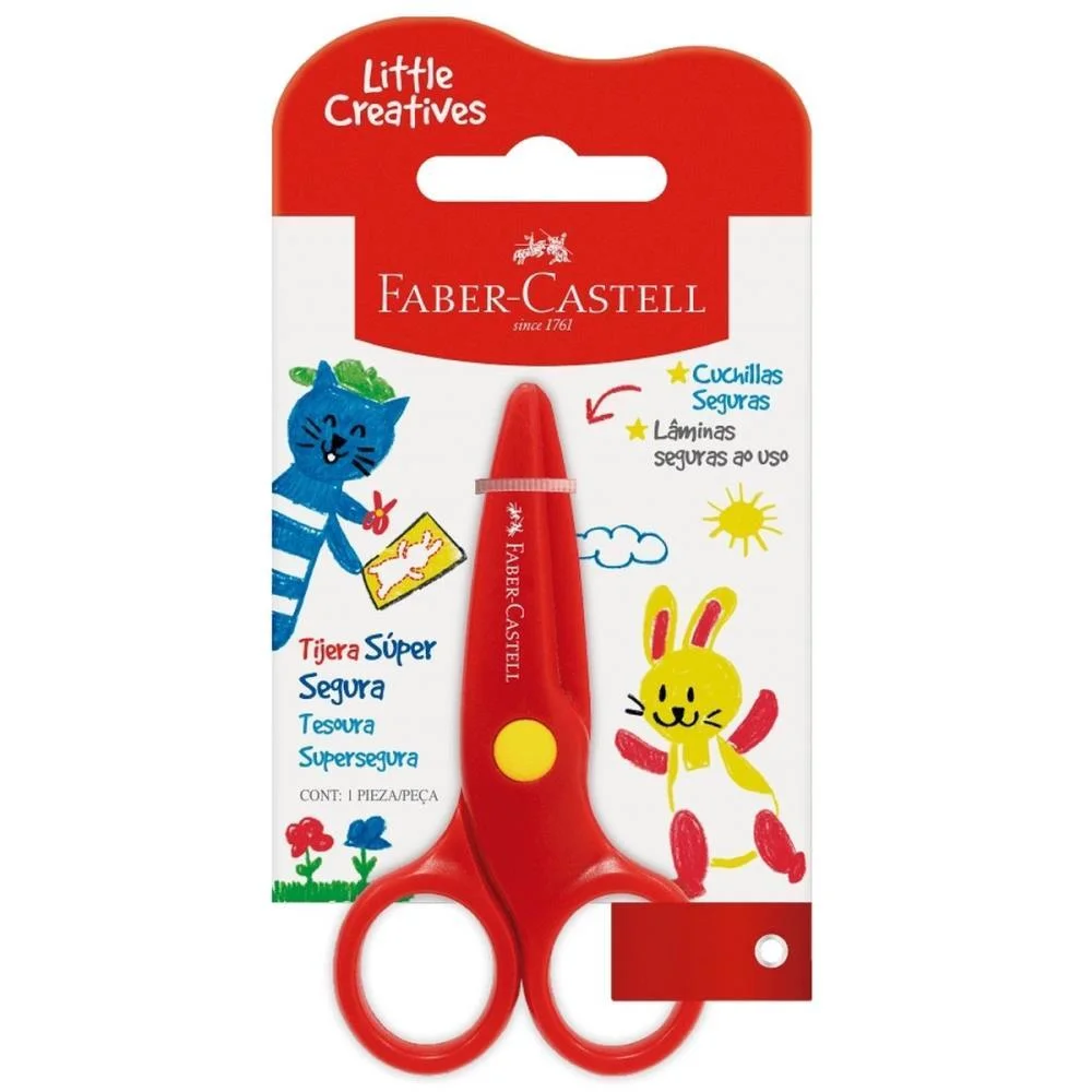 Tesoura Escolar Super Segura Cartela Faber-Castell (Cx.c/24) - imagem 4
