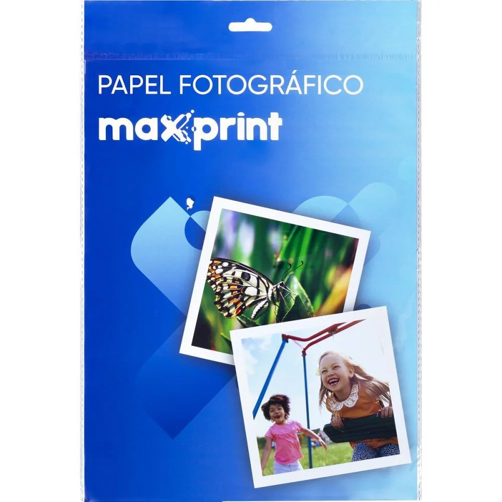 Papel Fotografico Inkjet A4 Glossy Adesivo 135G Maxprint (Pct.c/20) - imagem 3