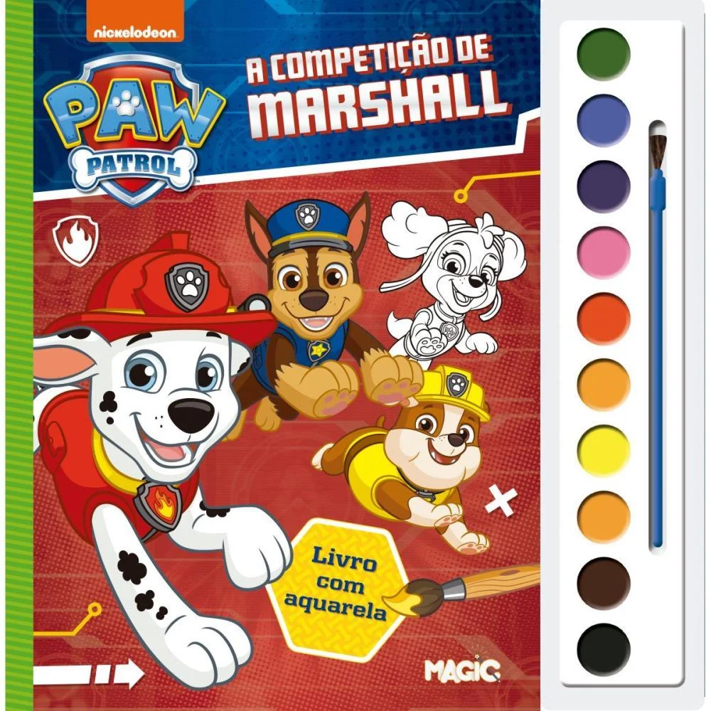 Livro Aquarela Patrulha Canina 2 28X27Cm 16Pg Magic Kids (Unidade) - imagem 3